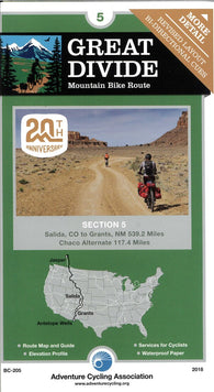 Buy map Great Divide Mountain Bike Route #5 Platoro, CO- Pie Town, NM