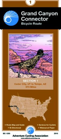 Buy map Grand Canyon Connector Bicycle Route Cedar City, UT - Tempe, AZ