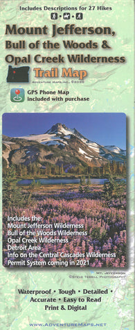 Buy map Mount Jefferson, Bull of the Woods & Opal Creek Wilderness Trail Map
