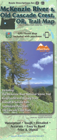 Buy map McKenzie River & Old Cascade Crest, OR, Trail Map