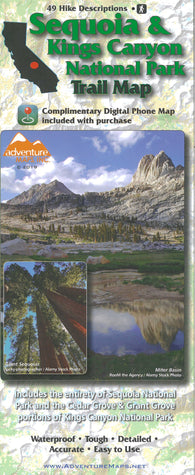 Buy map Sequoia & Kings Canyon National Park
