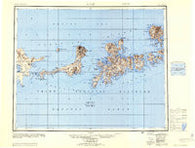 Adak Alaska Historical topographic map, 1:250000 scale, 1 X 2 Degree, Year 1954