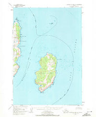Afognak A-0 and B-0 Alaska Historical topographic map, 1:63360 scale, 15 X 15 Minute, Year 1952