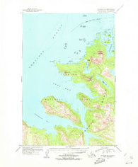 Afognak B-3 Alaska Historical topographic map, 1:63360 scale, 15 X 15 Minute, Year 1954
