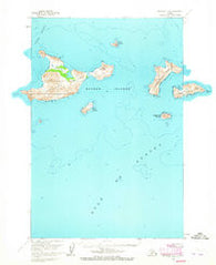 Afognak D-1 Alaska Historical topographic map, 1:63360 scale, 15 X 15 Minute, Year 1951