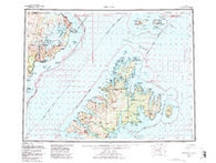 Afognak Alaska Historical topographic map, 1:250000 scale, 1 X 2 Degree, Year 1952