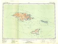 Attu Alaska Historical topographic map, 1:250000 scale, 1 X 2 Degree, Year 1952