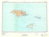Attu Alaska Historical topographic map, 1:250000 scale, 1 X 2 Degree, Year 1953