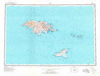 Attu Alaska Historical topographic map, 1:250000 scale, 1 X 2 Degree, Year 1953