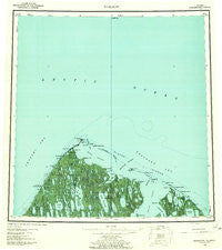 Barrow Alaska Historical topographic map, 1:250000 scale, 1 X 3 Degree, Year 1955