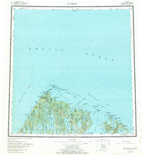 Barrow Alaska Historical topographic map, 1:250000 scale, 1 X 3 Degree, Year 1955