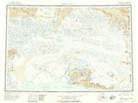 Bering Glacier Alaska Historical topographic map, 1:250000 scale, 1 X 3 Degree, Year 1950