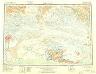 Bering Glacier Alaska Historical topographic map, 1:250000 scale, 1 X 3 Degree, Year 1951