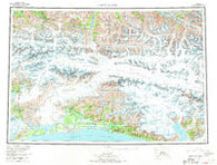 Bering Glacier Alaska Historical topographic map, 1:250000 scale, 1 X 3 Degree, Year 1959