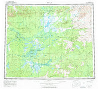 Bettles Alaska Historical topographic map, 1:250000 scale, 1 X 3 Degree, Year 1956