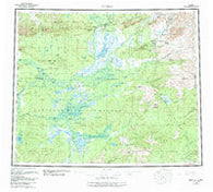 Bettles Alaska Historical topographic map, 1:250000 scale, 1 X 3 Degree, Year 1956