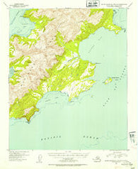 Blying Sound D-1 and D-2 Alaska Historical topographic map, 1:63360 scale, 15 X 15 Minute, Year 1953