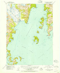 Blying Sound D-7 Alaska Historical topographic map, 1:63360 scale, 15 X 15 Minute, Year 1953