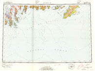 Blying Sound Alaska Historical topographic map, 1:250000 scale, 1 X 3 Degree, Year 1953