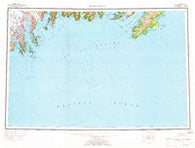 Blying Sound Alaska Historical topographic map, 1:250000 scale, 1 X 3 Degree, Year 1953