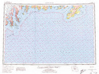 Blying Sound Alaska Historical topographic map, 1:250000 scale, 1 X 3 Degree, Year 1953
