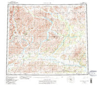 Chandalar Alaska Historical topographic map, 1:250000 scale, 1 X 3 Degree, Year 1956