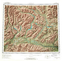 Chandalar Alaska Historical topographic map, 1:250000 scale, 1 X 3 Degree, Year 1956
