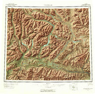 Chandalar Alaska Historical topographic map, 1:250000 scale, 1 X 3 Degree, Year 1956