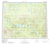 Charley River Alaska Historical topographic map, 1:250000 scale, 1 X 3 Degree, Year 1956