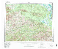 Circle Alaska Historical topographic map, 1:250000 scale, 1 X 3 Degree, Year 1955