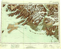 Cordova Alaska Historical topographic map, 1:250000 scale, 1 X 3 Degree, Year 1951