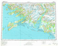 Cordova Alaska Historical topographic map, 1:250000 scale, 1 X 3 Degree, Year 1959