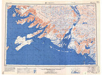 Cordova Alaska Historical topographic map, 1:250000 scale, 1 X 3 Degree, Year 1951