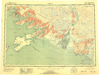 Cordova Alaska Historical topographic map, 1:250000 scale, 1 X 3 Degree, Year 1951