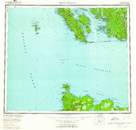 Dixon Entrance Alaska Historical topographic map, 1:250000 scale, 1 X 2 Degree, Year 1959