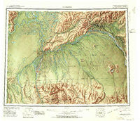Fairbanks Alaska Historical topographic map, 1:250000 scale, 1 X 3 Degree, Year 1950