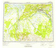 Fairbanks Alaska Historical topographic map, 1:250000 scale, 1 X 3 Degree, Year 1952