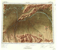 Fairbanks Alaska Historical topographic map, 1:250000 scale, 1 X 3 Degree, Year 1952