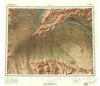Fairbanks Alaska Historical topographic map, 1:250000 scale, 1 X 3 Degree, Year 1952