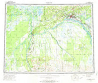 Fairbanks Alaska Historical topographic map, 1:250000 scale, 1 X 3 Degree, Year 1952