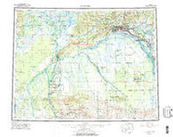 Fairbanks Alaska Historical topographic map, 1:250000 scale, 1 X 3 Degree, Year 1956