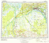 Fairbanks Alaska Historical topographic map, 1:250000 scale, 1 X 3 Degree, Year 1956