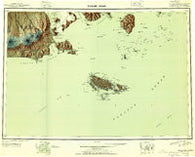 False Pass Alaska Historical topographic map, 1:250000 scale, 1 X 2 Degree, Year 1950