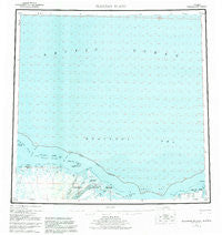 Flaxman Island Alaska Historical topographic map, 1:250000 scale, 1 X 3 Degree, Year 1955
