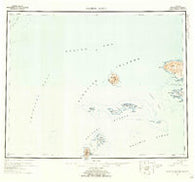 Gareloi Island Alaska Historical topographic map, 1:250000 scale, 1 X 2 Degree, Year 1954