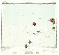 Gareloi Island Alaska Historical topographic map, 1:250000 scale, 1 X 2 Degree, Year 1954