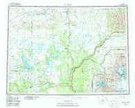 Gulkana Alaska Historical topographic map, 1:250000 scale, 1 X 3 Degree, Year 1959