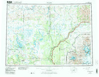 Gulkana Alaska Historical topographic map, 1:250000 scale, 1 X 3 Degree, Year 1959