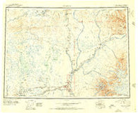 Gulkana Alaska Historical topographic map, 1:250000 scale, 1 X 3 Degree, Year 1951