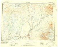 Gulkana Alaska Historical topographic map, 1:250000 scale, 1 X 3 Degree, Year 1951